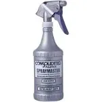 Consolidated Plastics Chemical Resistant Spraymaster Spray Bottle With Leakproof Sprayer, HDPE, Gray, 32oz., 6 Piece