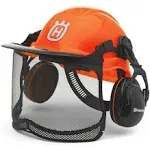 Husqvarna Pro Forest Helmet w/Visor, Hearing Protectors, Neck Guard #5777646-01