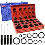 KEZE 826 Pcs Universal SAE and Metric O-Rings Kit,Standard 32 Metric & Inch Sizes O ring Assortment in 2 Box with 4 Piece Pick and Hook for Automotive Faucet Hydraulics Hose Air and Gas Sealing Repair