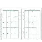 FranklinCovey - Original Two-Page Monthly Calendar Tabs (Compact, Jan 2025 - Dec 2025)