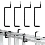 HUHOLE Ladder Hooks, 4 Pack, Ladder Hangers for Garage Wall, Screw-in Garage Hooks for Ladder, Folding Chair, Cord, Hose, Wheelbarrow, Ideal Ladder Hooks for Garage Wall