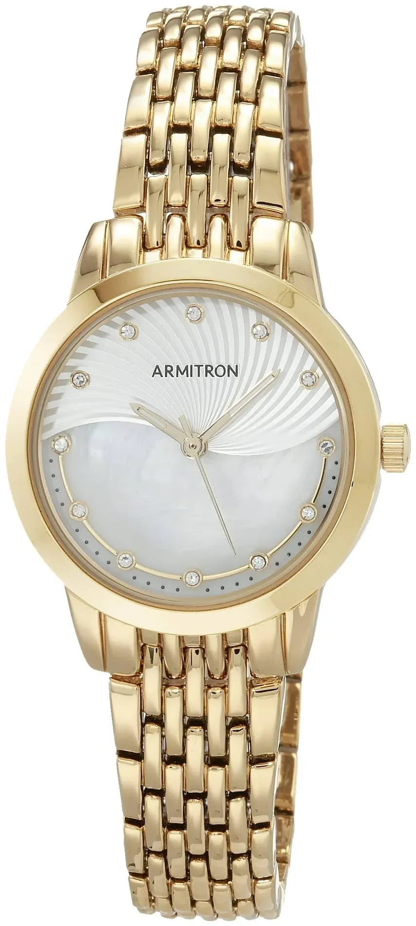 Armitron Now Womens Crystal Accent Gold Tone Bracelet Watch 75/5821mpgp, Goldtone