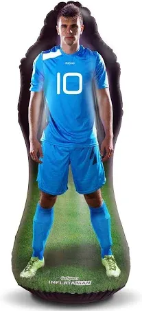 GoSports Inflataman Soccer Defender Training Aid - Weighted Defensive Dummy for Free Kicks, Dribbling and Passing Drills