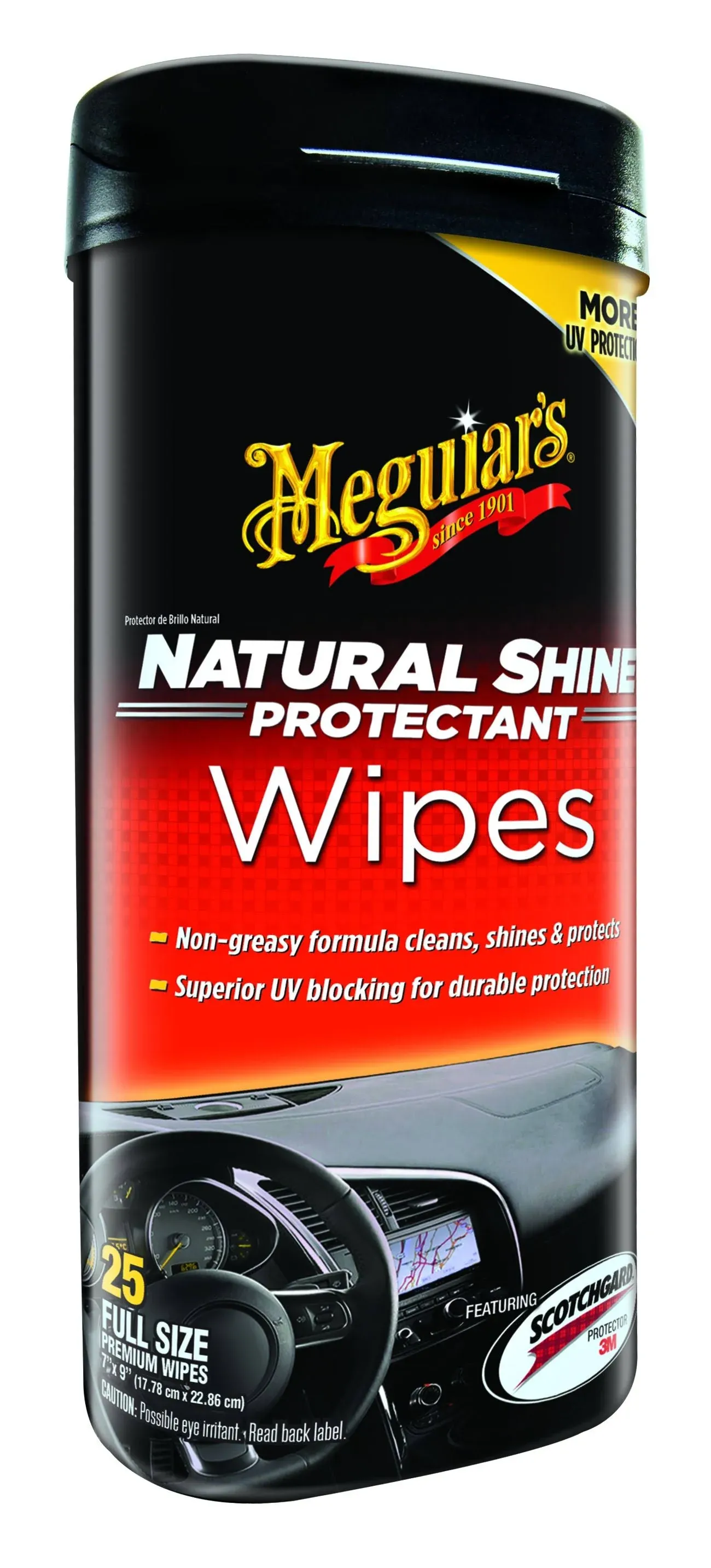 Meguiars G4100 Natural Shine Protectant Wipes