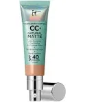 IT Cosmetics CC+ Cream Natural Matte Foundation with SPF 40 - Shine-Reducing & Long-Wear Full Coverage Foundation For Oily Skin - With Hyaluronic Acid - Fragrance Free & Non-Comedogenic - 1.08 fl oz