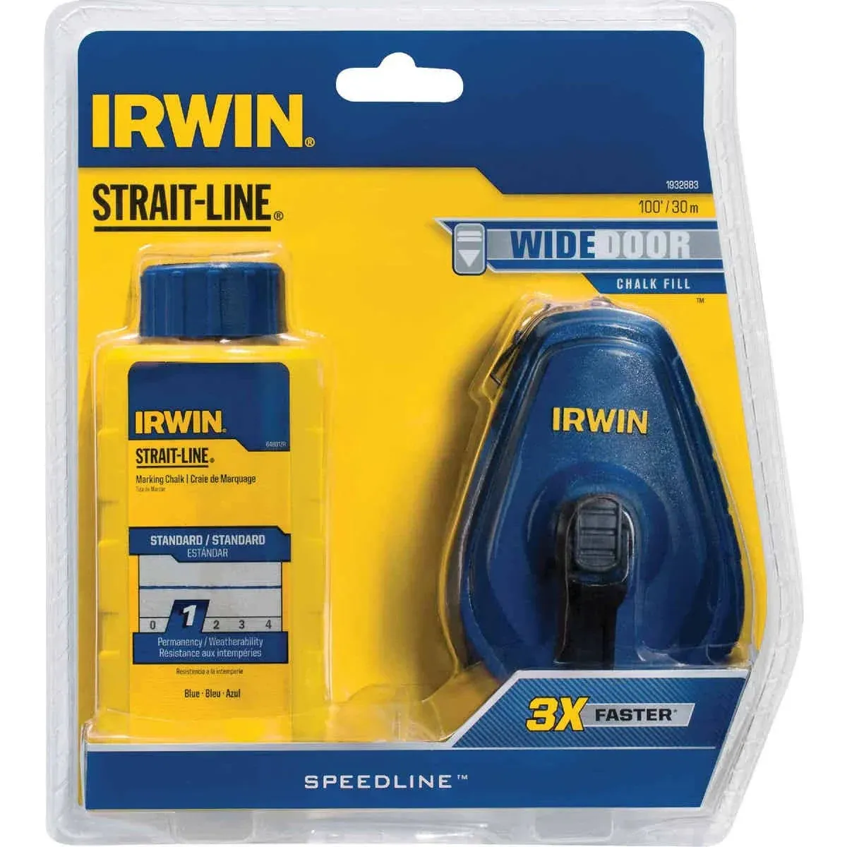 Irwin Tools Strait-Line 1932883 IRWIN Speedline Chalk Reel, Blue