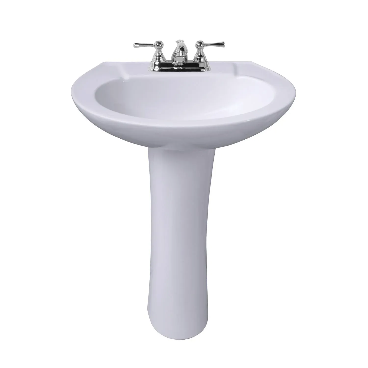 Barclay 3-201WH Hampshire 450 Lavatory Pedestal Only 4" Centerset - White