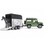 Land Rover Station Wagon w Horse Trailer & Horse