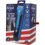 Barbasol Rechargeable Cordless Body Hair Trimmer, LCD Screen, Waterproof, Ceramic Blades for Any Male