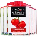 Tuscanini Italian Tomato Sauce, Premium Italian Passata, 17.6Oz (6 Pack) | Resealable, Product Of Italy