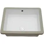 Lordear Undermount Bathroom Sink 20x16 Inch Undermount Rectangle White Porcelain Ceramic Bathroom Lavatory Vanity Sink Basin with Overflow