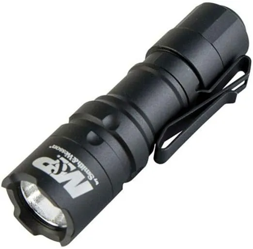 Smith & Wesson M&P Delta Force CS 1xCR123 215 Lumen Flashlight with 4 Modes, Waterproof Construction and Memory Retention for Survival, Hunting and Outdoor, Black