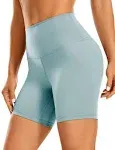 CRZ YOGA Women's Naked Feeling Biker Shorts - 6 Inches High Waist Yoga Workout Running Gym Spandex Shorts