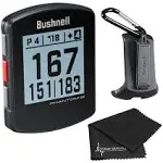 Bushnell Phantom 2 GPS Rangefinder with Bite Magnetic Mount and Greenview Black / +Cleaning Cloth