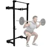 PRx Performance Wall Mounted Folding Power Squat Rack Black