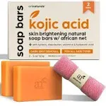 Kojic Acid Soap - Dark spot, Hyperpigmentat<wbr/>ion &amp; Scars remover - 2Pk + Net