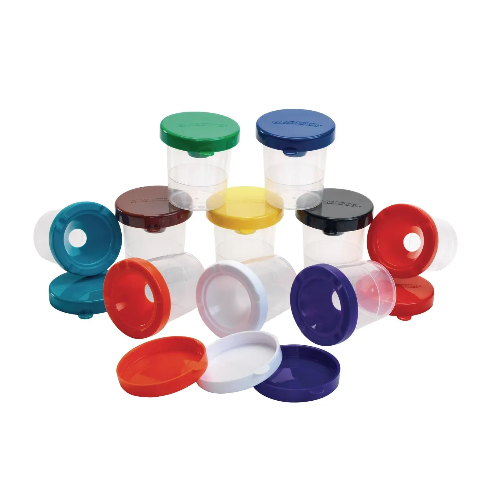 Colorations Air-Tight, No-Mess Paint Cups - Set of 10