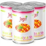 jego Tropical Fruit Mix in Syrup, 14 oz (Pack of 3) | Pineapple, Papaya, Guava, Highland Papaya, Gluten Free