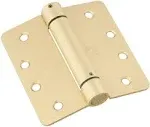 National Hardware N185-207 Spring Hinge, 4" x 4", Brass