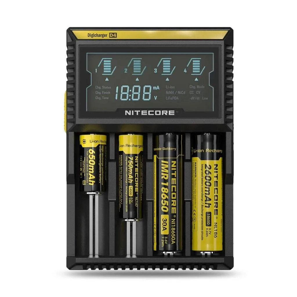 ~NEW~ Nitecore D4 Digital 4-slot Universal Battery Charger