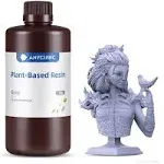 ANYCUBIC Water Washable Resin, 3D Printer Resin with Low Viscosity and Fast Printing, 405nm High Precision UV-Curing 3D Resin, Photopolymer Resin for 8K Capable LCD DLP 3D Printing (Grey, 1kg)