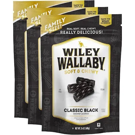 Wiley Wallaby Black Gourmet Licorice