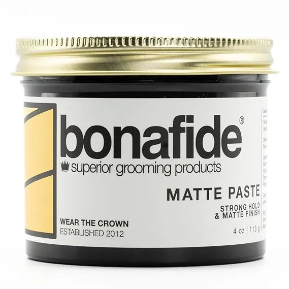 Matte Paste 4 oz. [IMPROVED FORMULA]| Matte Finish Texturing Pliable Strong Hold, Water Based Formula Washes out Easily, Light Citrus Fragrance