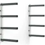 Bora 4-Level Lumber Storage Rack, White and Gray PBR-0420