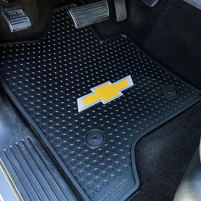 Lloyd Mats Signature Rubber All Weather Floor Mats for Chevy Tahoe - 2PC Fronts (Foot Rest Covered) 2015-2020