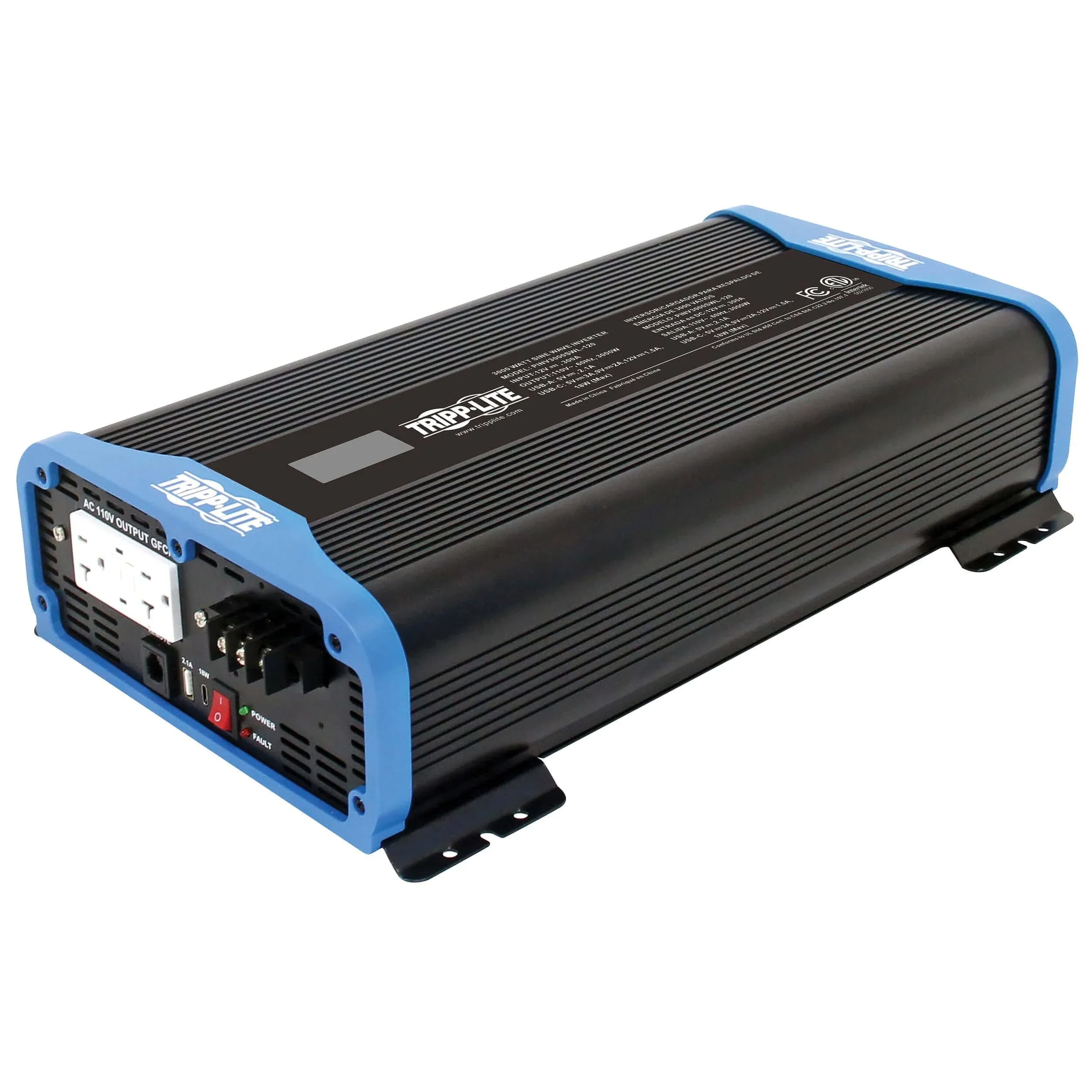 Tripp Lite 3000W Heavy-Duty Compact Power Inverter - 2x 5-15/20R USB Charging ...