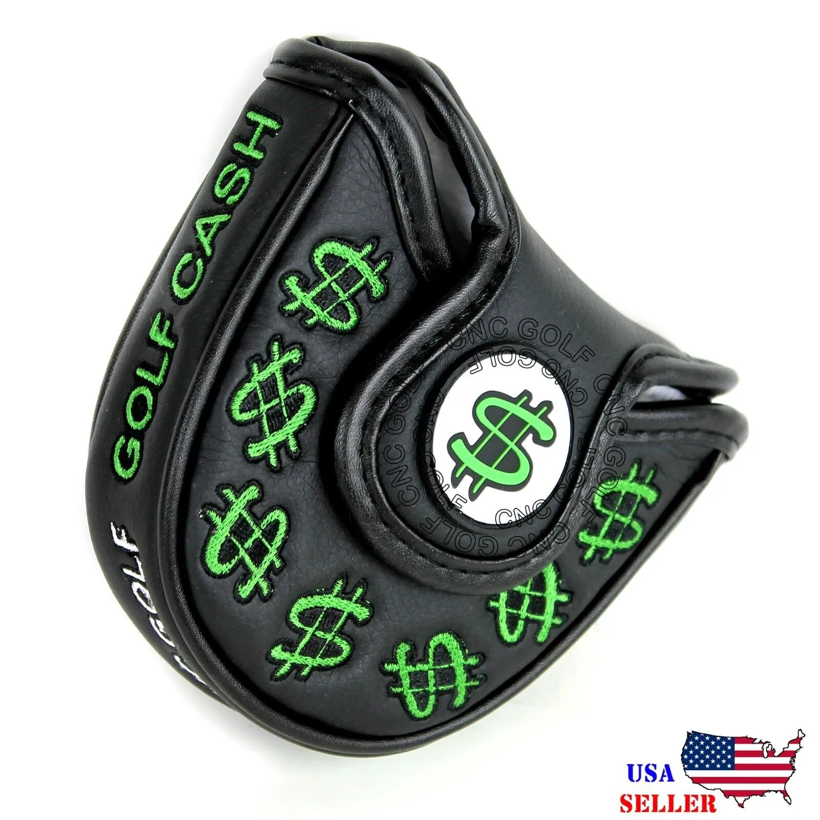 Cash Money Black MALLET Magnetic Putter Cover For Scotty Cameron Odyssey 2ball