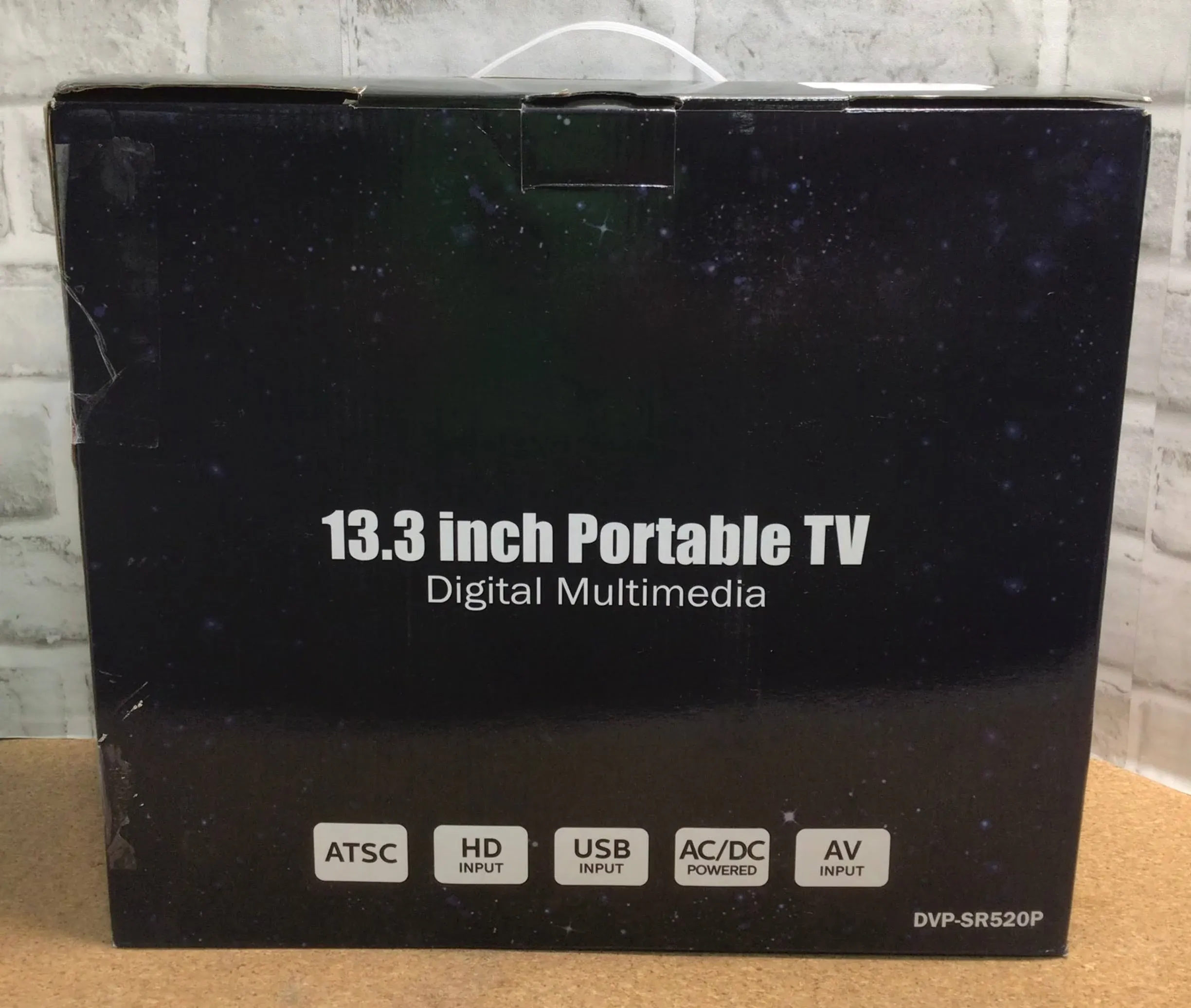 13.3 Inch Small 720p TV,Portable TV with Antenna ATSC Tuner,HDMI/AV Input,USB Port,Rechargeable Battery Operated,Suitable for Kitchen RV Car Camping