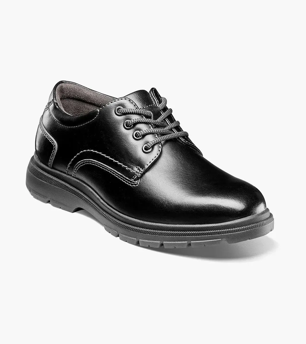 Florsheim Kids Lookout Jr. Plain Toe Oxford Black, Size 10.5