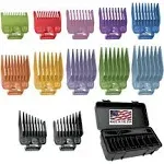 Wahl Clipper Genuine Secure Fit Attachment Guard Organization Kit with Color Pro Colored Hair Clipper Guide Combs, 14 Piece Premium Storage Kit for