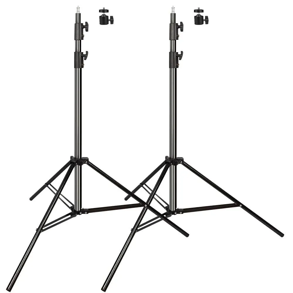 Aluminum Alloy Light Stand 9.5 Feet/2.8m Adjustable Spring Cushioned Photogra...