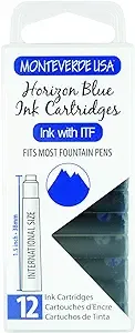 Monteverde Ink Cartridge (Standard Size), Horizon Blue