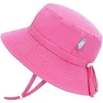 Jan & Jul Summer Baby Girl Sun-Hat for Toddler, with Strings (M: 6-24 Months, Watermelon Pink)