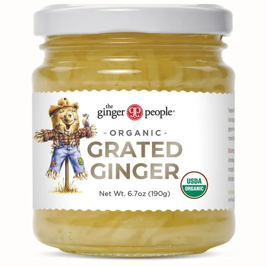 Ginger, Grated, Organic, 3 x 6.7 oz