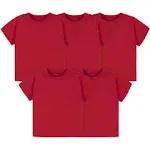 5-Pack Infant &amp; Toddler Red Premium Short Sleeve Tees