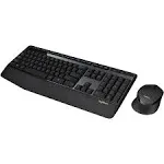 Logitech - MK345 Full-Size Wireless Keyboard and Mouse Combo for PC, Laptop with Palm Rest - Graphite