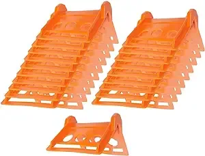 (20-Pack) V Shaped Board 4 inch Orange Plastic Corner Edge Protectors for Cargo ...