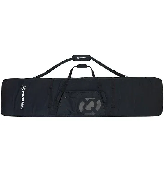 Winterial Rolling Double Ski Travel Bag Pack with 5 Storage Compartments, Black