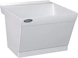 Mustee 17W Utilatub Laundry Tub 23.5 inch x 23 inch, Wall Mount, White