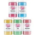 Cotton Candy Express 5 Flavor Cotton Candy Sugar Pack with Lime, Watermelon, Pina Colada, Blue Raspberry, Pink Vanilla, 11-Ounce Jars