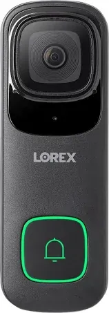 Lorex 4K Wired Video Doorbell (32GB) Black.