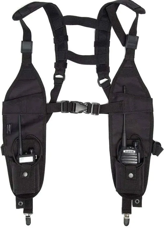 Radio Shoulder Harness Holster Chest Holder Universal Vest Rig for Police Firefighter Two Way Radio Search Rescue Essentials