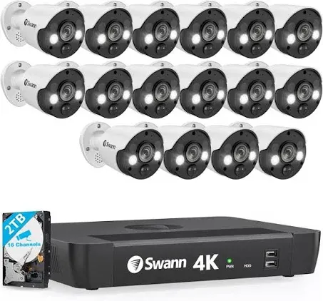 Swann Pro Series 16-Channel 4K Ultra HD NVR Security Surveillance System