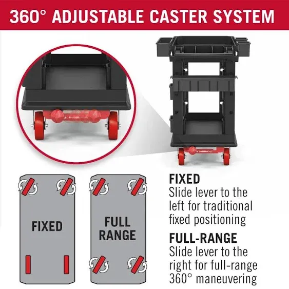 Suncast Commercial Heavy Duty Plus Structural Foam Utility Cart, 26.5"" x 48.78"", Black (PUCHD2645)