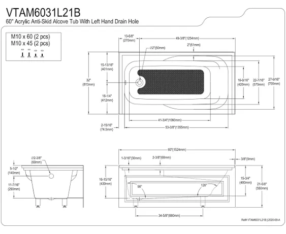 Kingston Brass VTAM6031L21B