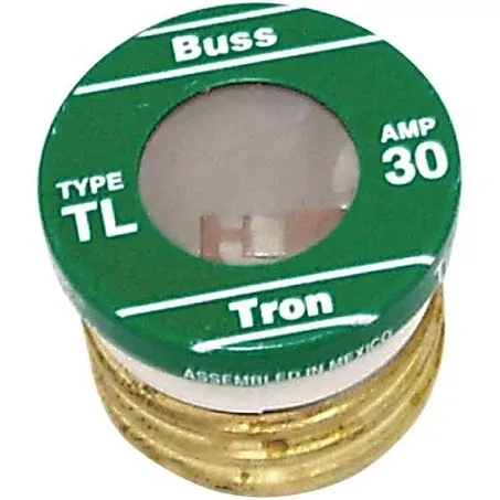 Bussman TL-30PK4 30 Amp TL Edison Plug Time Delay Fuse 4 Count Per Package (3 Pack)